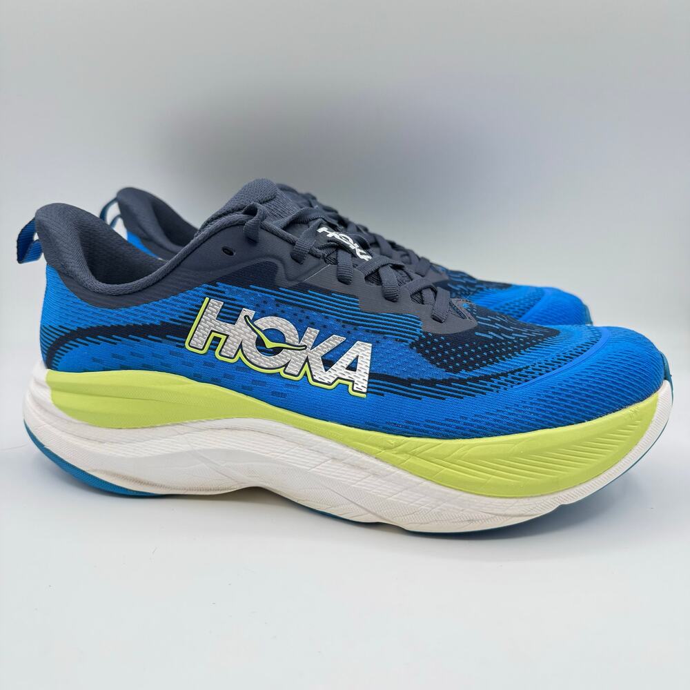 Hoka One One Skyflow Varsity Navy Electric Cobalt Road-Running Shoes Men's 9.5 - Picture 2 of 8
